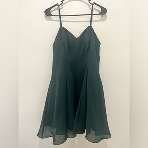 Vintage 90’s Formal Prom/ Homecoming Dress Dark Green Size 8 Petites